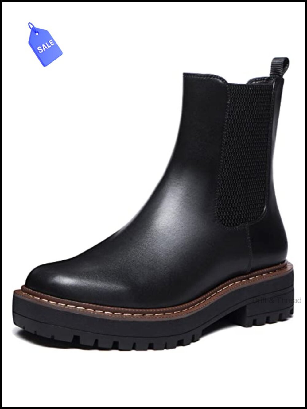 Women's Low Heel Chelsea Platform Ankle Boots